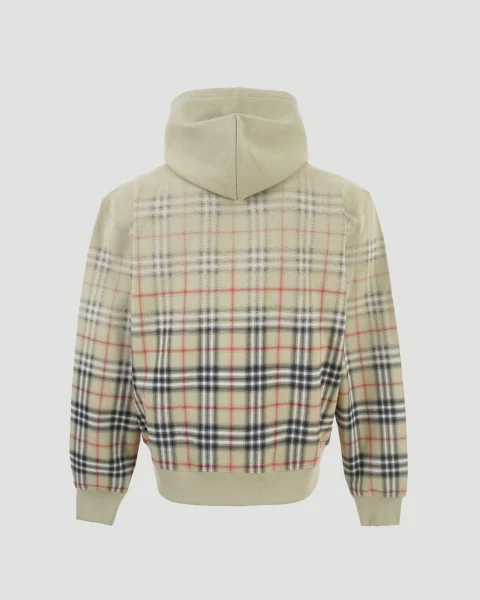Gradient Check Cotton Zip Hoodie — снимка 2