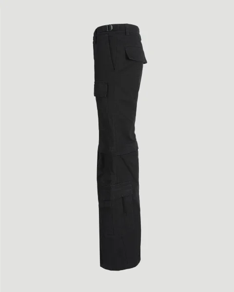 Flared Cargo Pants in Black — снимка 3