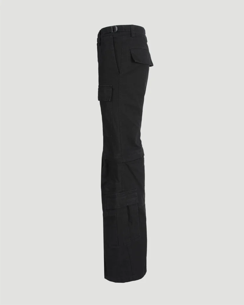 Flared Cargo Pants in Black — снимка 3