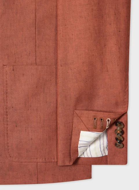 Сако от лен и вълна Paul Smith — снимка 4