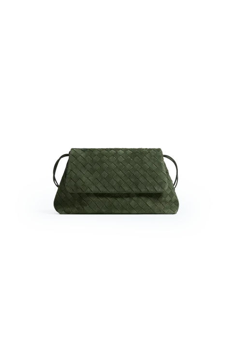Giorno Bag in Green Tweed