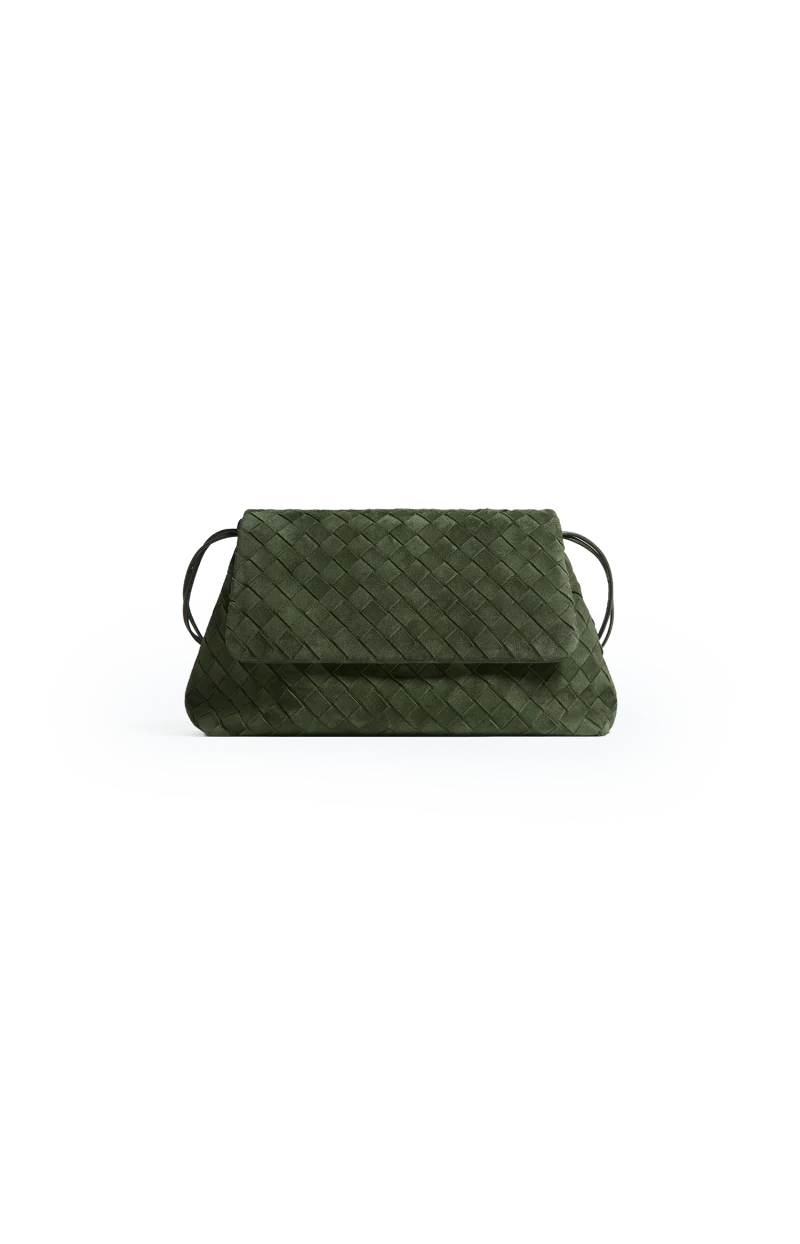Giorno Bag in Green Tweed