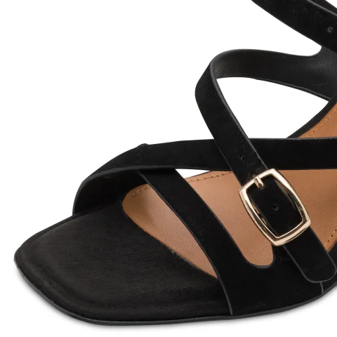 Дамски Сандали На Ток TAMARIS – 1-28340-46-004 BLACK SUEDE — снимка 4