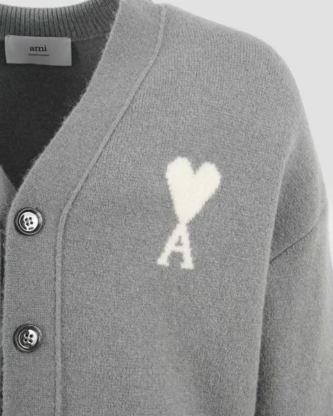 Alpaca Ami de Coeur Cardigan in Grey — снимка 2