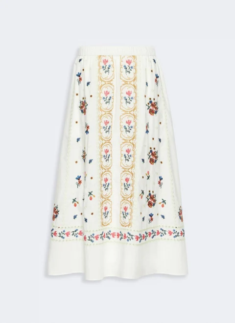 Пола с бродерия Weekend Max Mara Wkdfalla — снимка 7