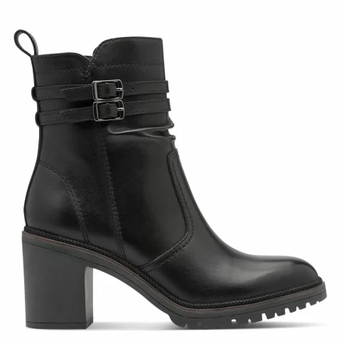 Дамски Боти На Ток TAMARIS – 1-25383-45-003 BLACK LEATHER