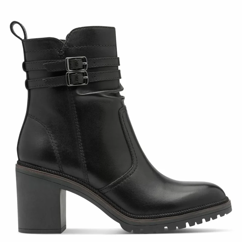 Дамски Боти На Ток TAMARIS – 1-25383-45-003 BLACK LEATHER