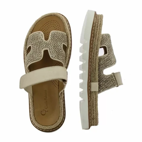 Дамски Равни Чехли CARLO FABIANI – 229-122 BEIGE — снимка 5