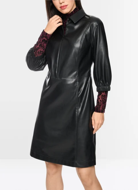 Рокля 'Leather look' Marc Cain Collections — снимка 2