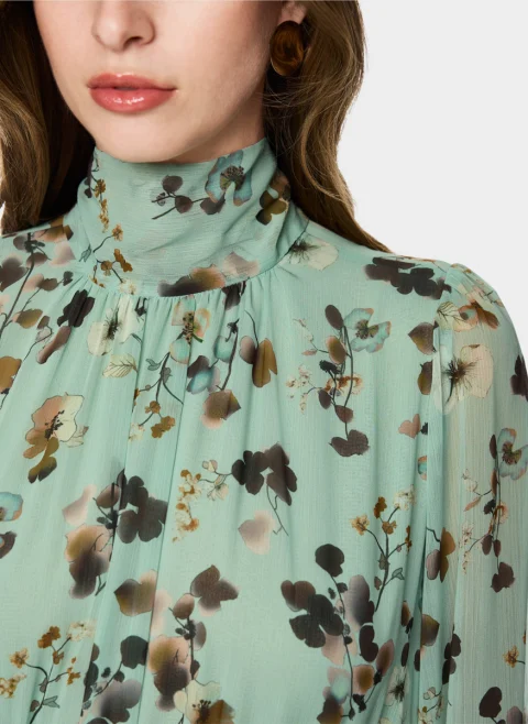 Рокля с флорален принт Marc Cain Collections — снимка 4