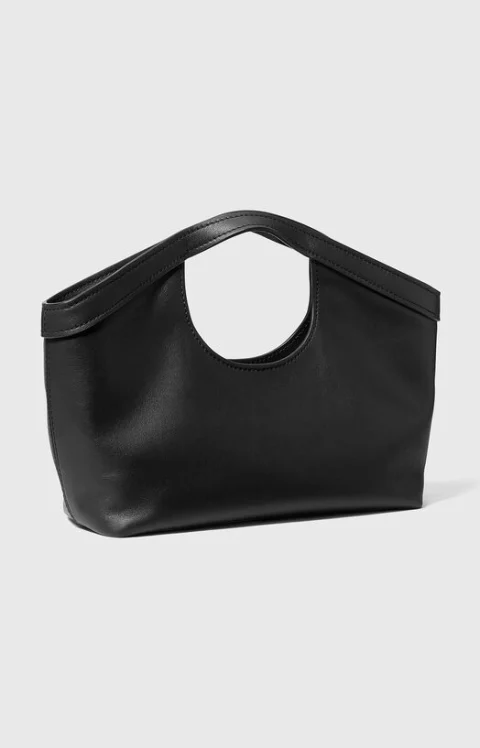 Кожена чанта HADDIES MEDIUM с лого акцент — снимка 3