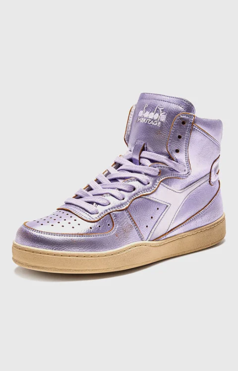 Обувки MI BASKET METAL USED в лилав цвят — снимка 4