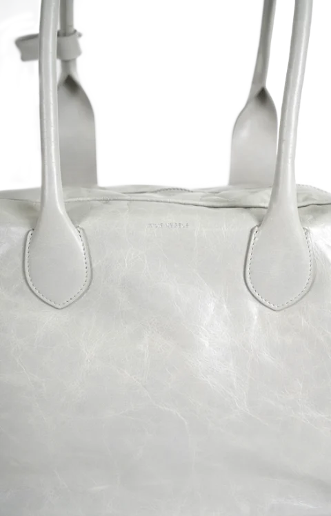 Double Top-Handle Bag in White — снимка 4