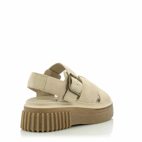 Дамски Сандали На Платформа CLARKS – 26181202 EVAMAR WISH ECRU SUEDE — снимка 3