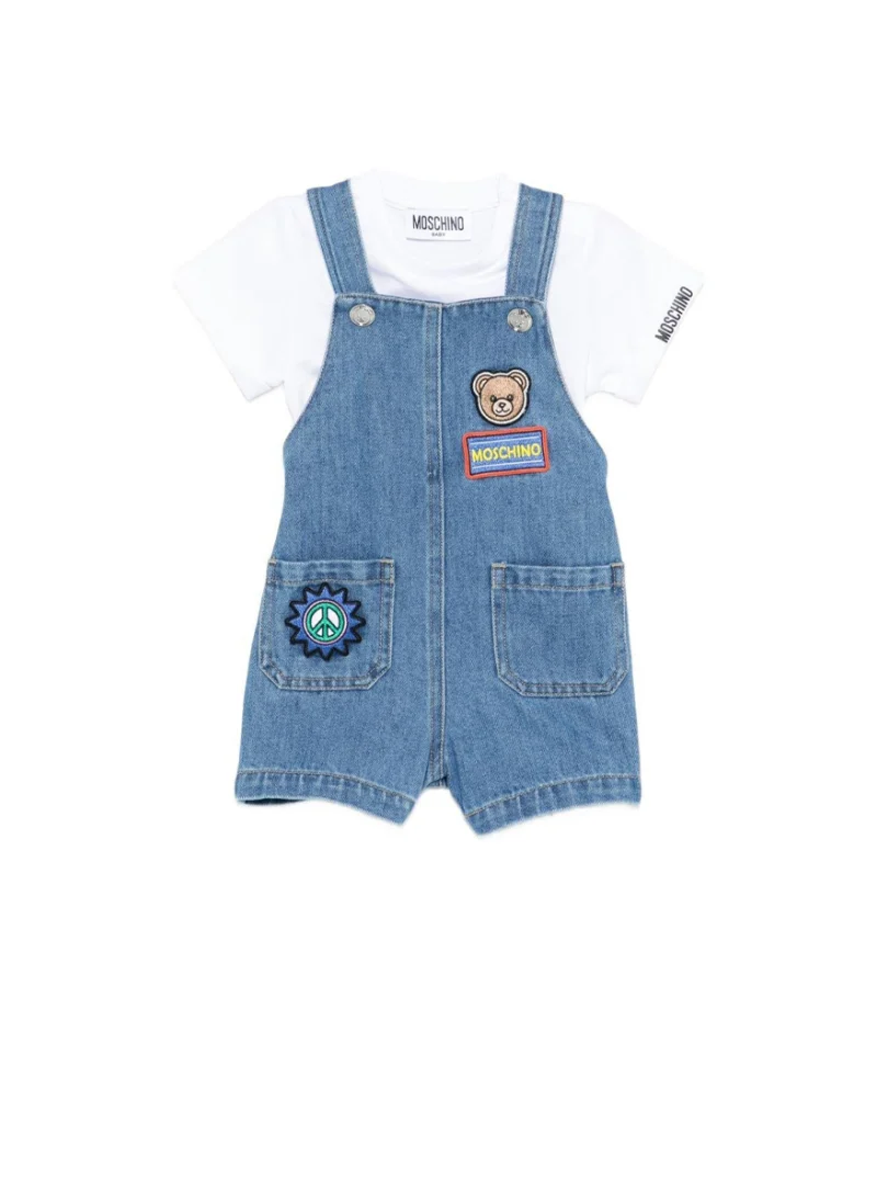Комплект с 'Teddy Bear' бродерия Moschino Kids