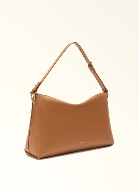 Кожена чанта Furla Debby Brandy — снимка 5