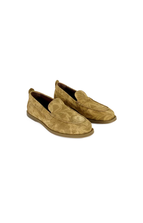Camel Loafers in Suede — снимка 3