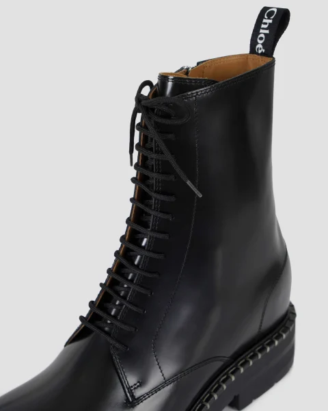 Noua Brushed Leather Lace-Up Ankle Boots — снимка 4