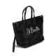 Дамска черна чанта Strass mini bag SAINT BARTH — снимка 3