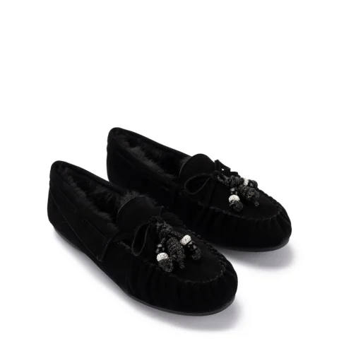 Дамски черни мокасини с вълна Rosalia TOSCA BLU — снимка 5