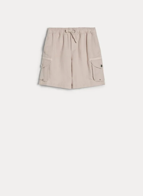 Бермуди с лен 'Cargo' Brunello Cucinelli Kids 4-6