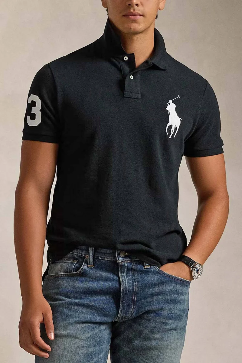 Polo Basic Mesh-Ssl-Knt 710688969001 001 black — снимка 2