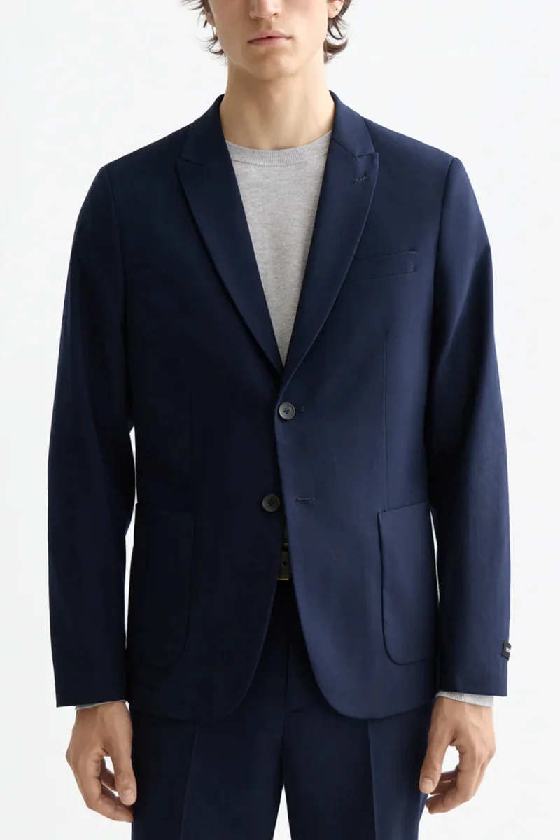 Сако Unconstructed Peak Lapel Cool-Wool 178358 0002 night — снимка 2