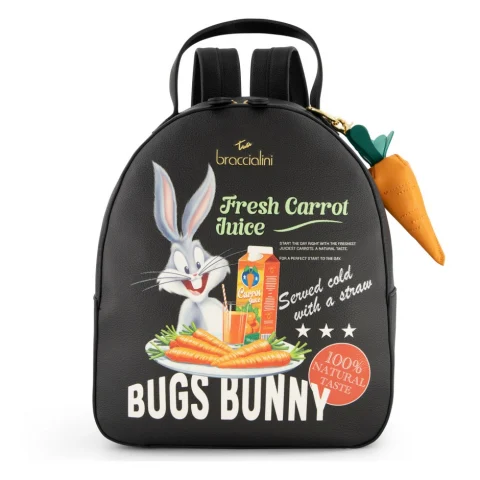 Дамска черна раница Amy Looney Tunes Braccialini