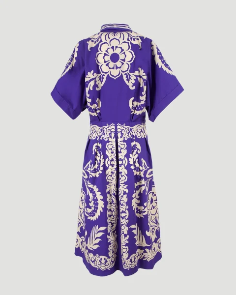 Printed Cotton Midi Dress — снимка 3