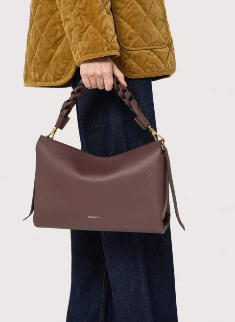 Кожена чанта Coccinelle Boheme Medium — снимка 5