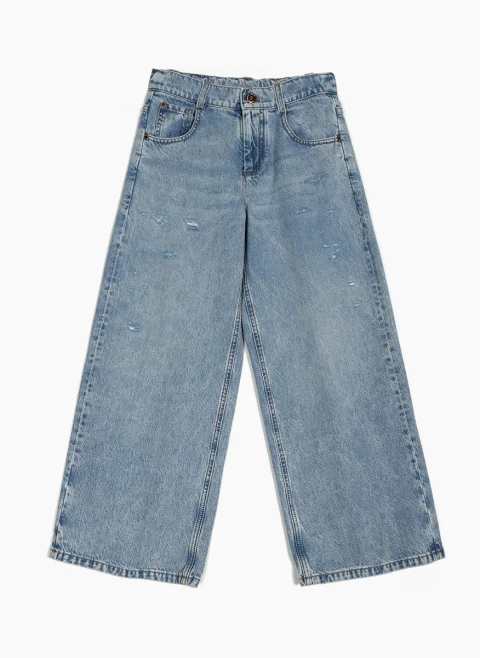 Деним с износен ефект Brunello Cucinelli Kids 10