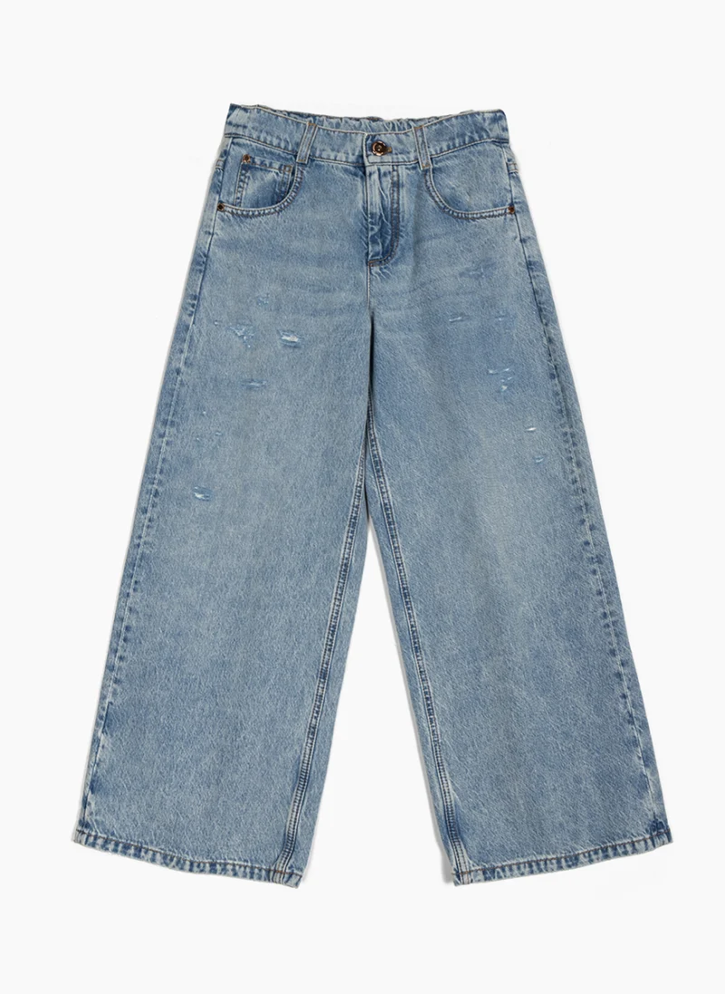 Деним с износен ефект Brunello Cucinelli Kids 10