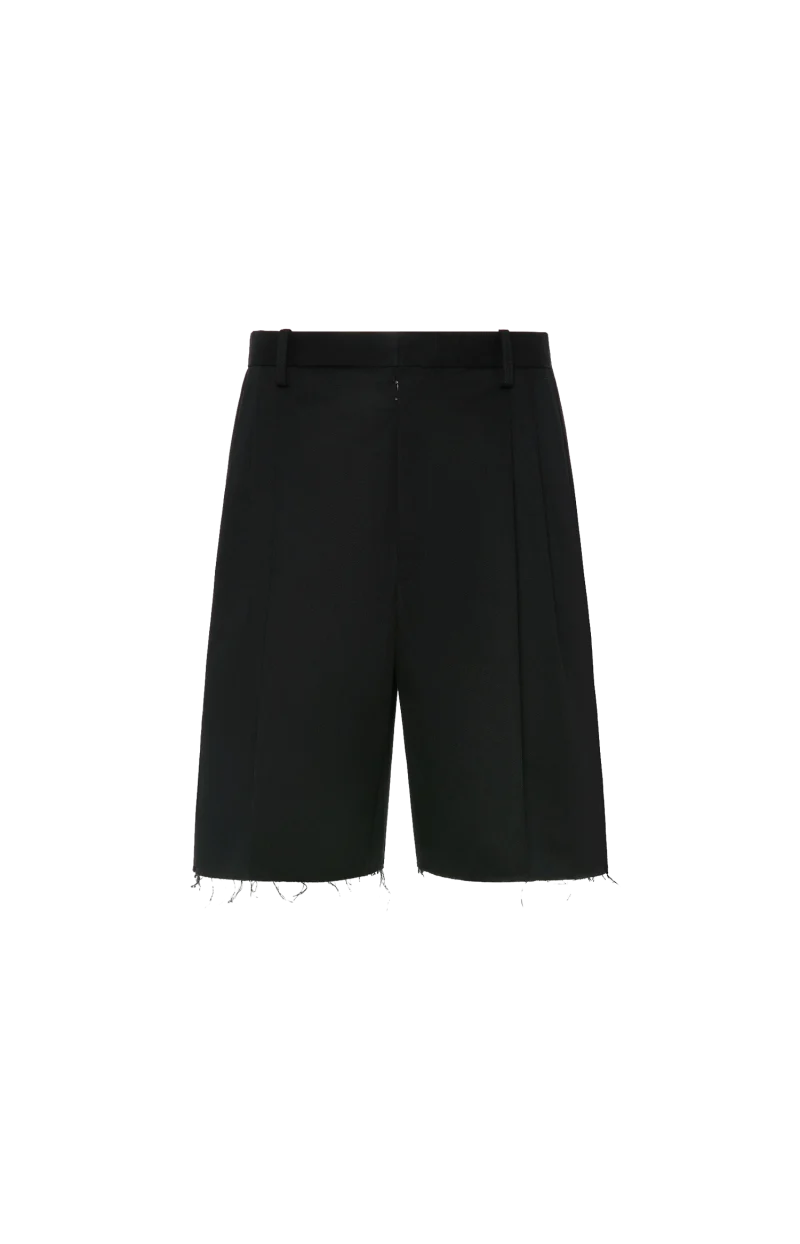 Tailored Cotton Shorts in Black