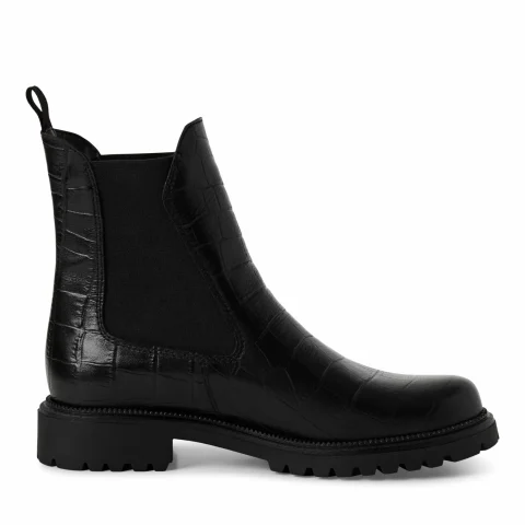 Дамски Равни Боти TAMARIS – 1-25427-41-028 BLACK CROCO — снимка 2