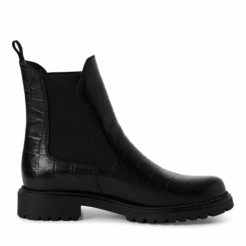 Дамски Равни Боти TAMARIS – 1-25427-41-028 BLACK CROCO — снимка 2