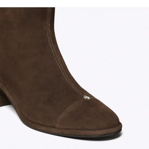 Дамски кафяви ботуши Cap - Toe TORY BURCH — снимка 7