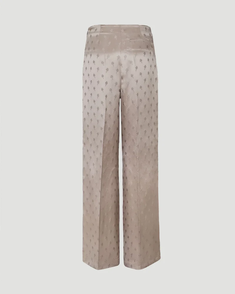 Beige Silk Trousers — снимка 2