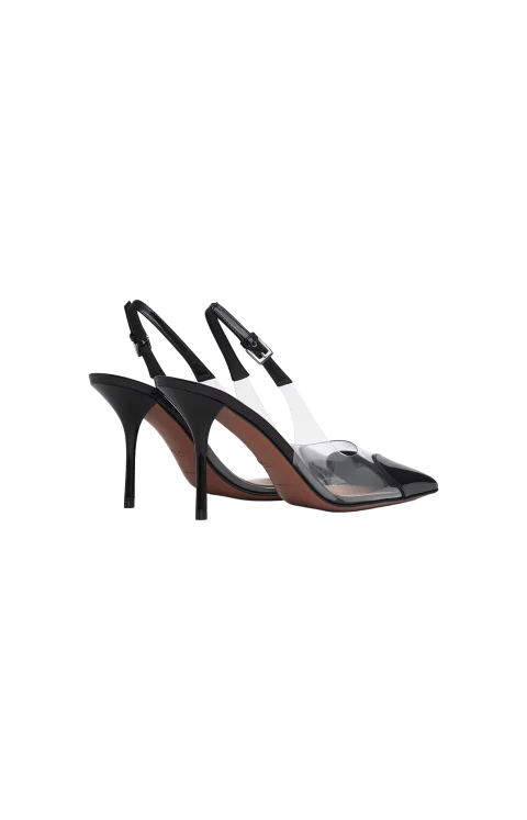 Le Coeur Slingbacks in Black Patent Leather — снимка 3