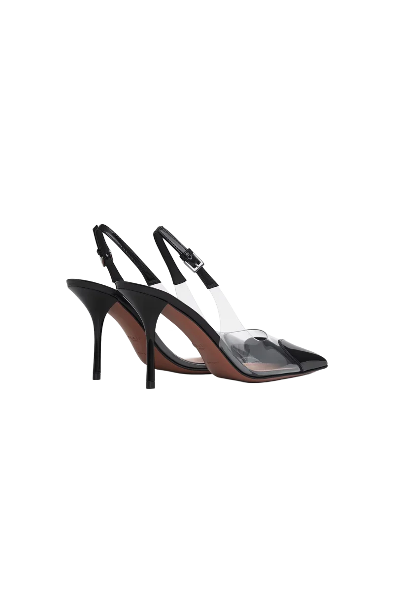 Le Coeur Slingbacks in Black Patent Leather — снимка 3