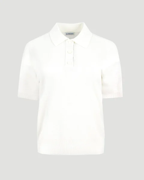 Wool Polo Shirt in Chalk