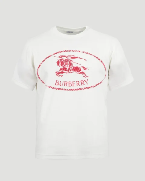 Knight Stamp Towelling T-Shirt in Chalk