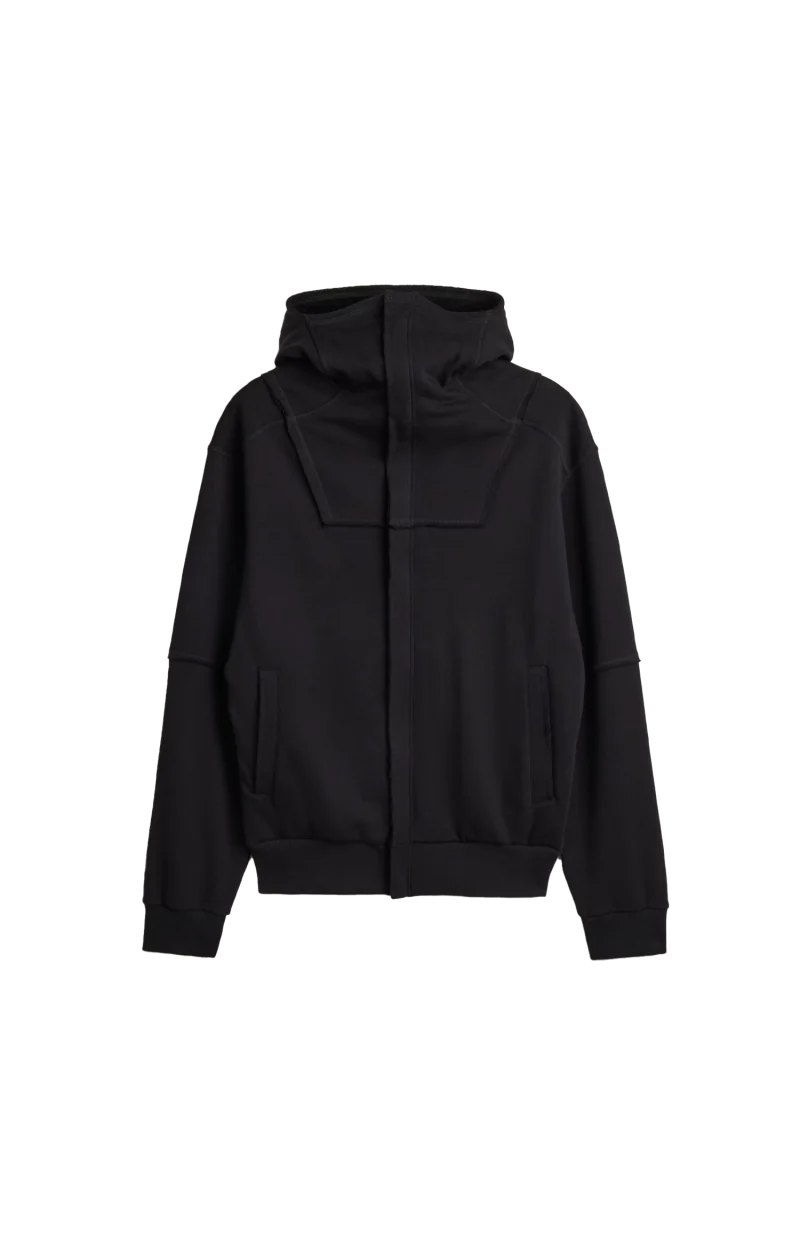 French Terry Ninja Hoodie in Black