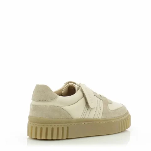 Дамски Сникърс CLARKS – 26183112 MAYHILL LACE SAND COMBI LEA — снимка 3