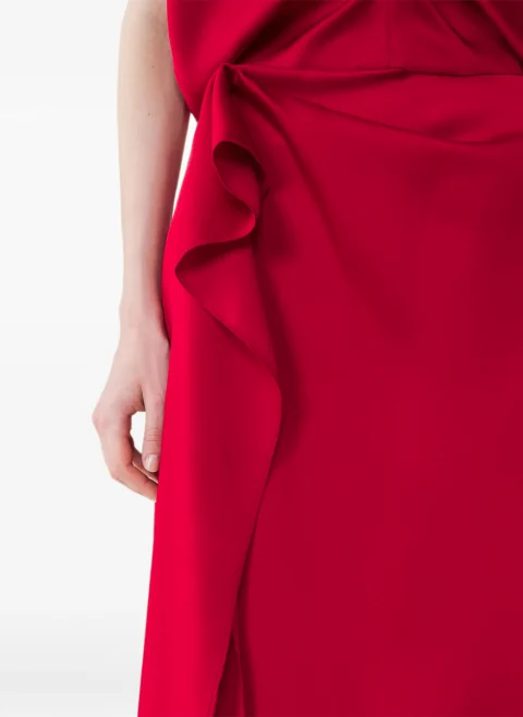 Миди рокля с драперия Lanvin — снимка 4