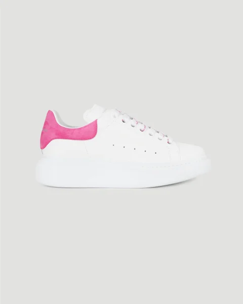 Oversized Sneakers in White and Pink