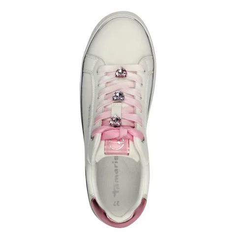 Дамски Сникърс TAMARIS – 1-23751-44-153 WHITE/PINK — снимка 5