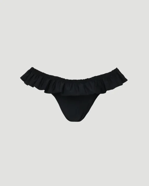 Ruffle Bikini Bottom in Smocked Jersey