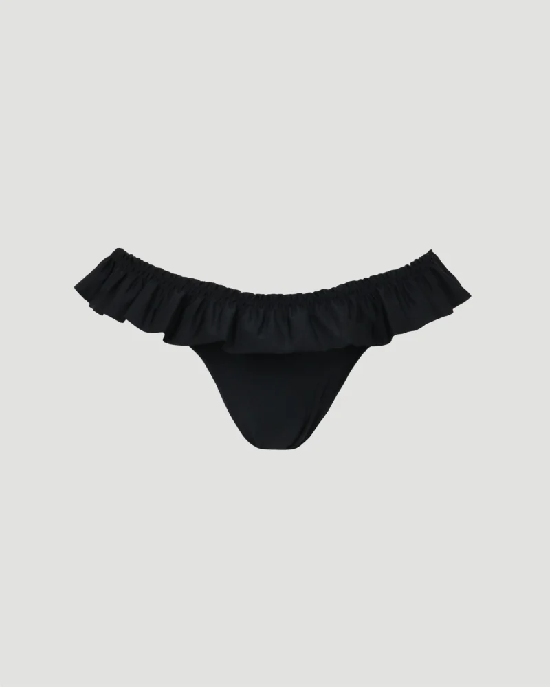 Ruffle Bikini Bottom in Smocked Jersey
