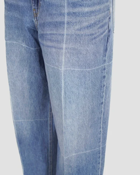 Foldline Wide Straight-Leg Jeans — снимка 4