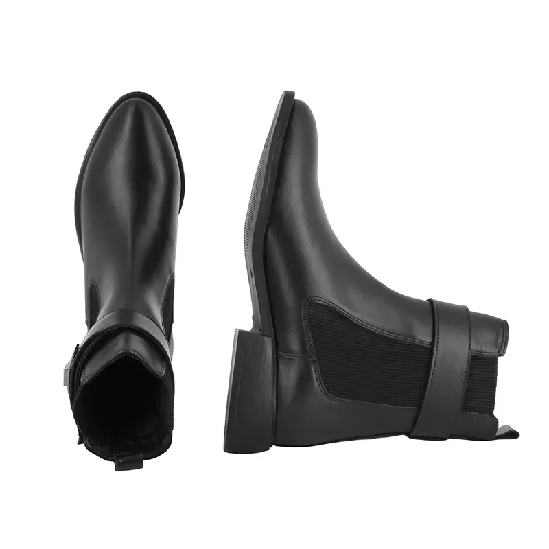 Дамски Равни Боти CARLO FABIANI – 247-8436 BLACK LEATHER — снимка 5